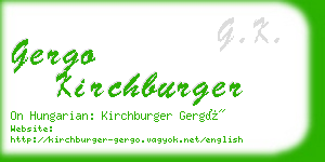 gergo kirchburger business card